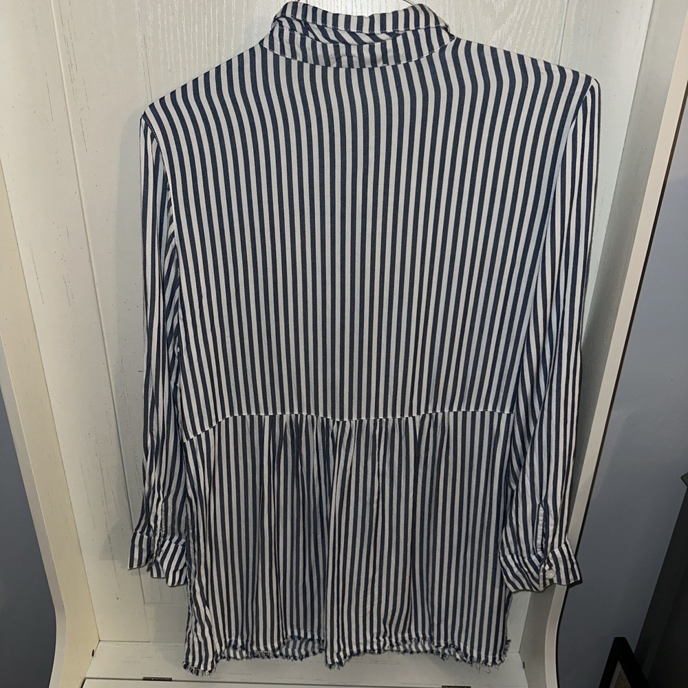 Tommy Bahama NFL Dallas Cowboys Stripe Tunic Shirt Womens Large Lightweight - Picture 4 of 7